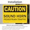 Signmission No Pedestrian Traffic OSHA Caution Sign, Vinyl Decal, 10in W x 7in L, 2PK OS-2PACK-CL-D-710-L-19981 - alternate 2